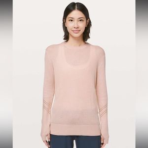 Lululemon Time To Restore Sweater Misty Pink SIZE 10